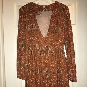 Rusty Orange floral dress